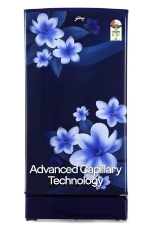 Godrej 180 L 2 Star Advanced Capillary Technology, With Jumbo Vegetable Tray Direct Cool Single Door Refrigerator(RD EDGE 205B WRF PP BL, Pep Blue)