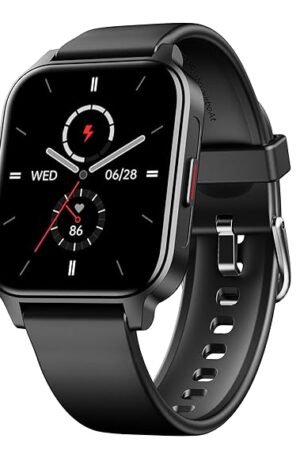 boAt Wave Call 2 Plus Smart Watch w/Bilingual Support (Hindi/English), 1.96”(4.97 cm) HD Display, BT Calling, 100+Sports Modes, Animated Watch Faces, Voice Assistant(Active Black)