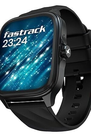 Fastrack Astor FS1 Pro Smart Watch, 1.97" AMOLED Display, Bluetooth Calling, 100+ Sports Modes, SpO2 & Heart Rate Monitoring, Women's Health, IP68, Up to 5 Days Battery, Functional Crown (Black)