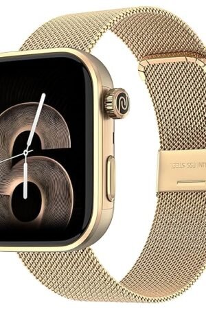 Noise Pro 6 Smart Watch:Intelligent AI, Endless AI Watch Faces, AI Companion, 1.85" AMOLED, EN2 Processor, Nebula UI 2.0, Emergency SOS, Compatible with iOS & Android(Champange Link), Brown
