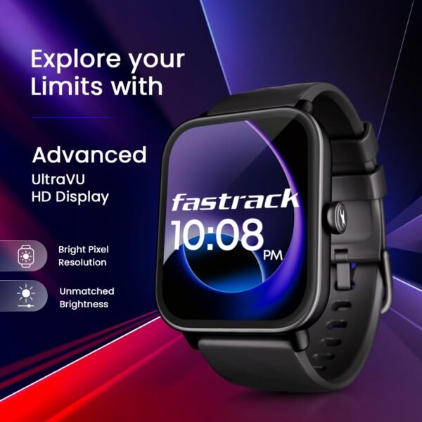 Fastrack Limitless Glide X 1.83" Smart Watch with Ultra UV HD Display, SpO2, Heart Rate & Sleep Tracking, Bluetooth Calling, 100+ Sports Modes, 5-Day Battery, Smartwatch for Men & Women (Black) - Image 5